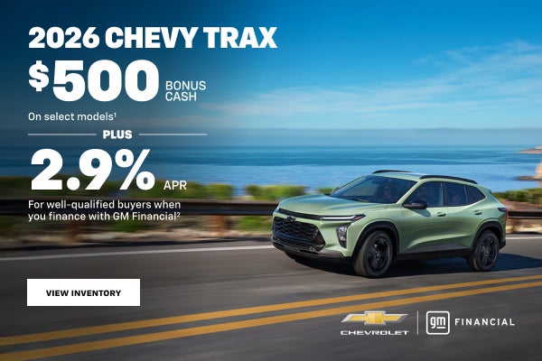 2.9% APR on 2026 Trax Models