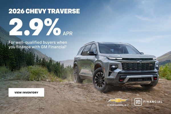 2.9% APR on 2026 Traverse Models